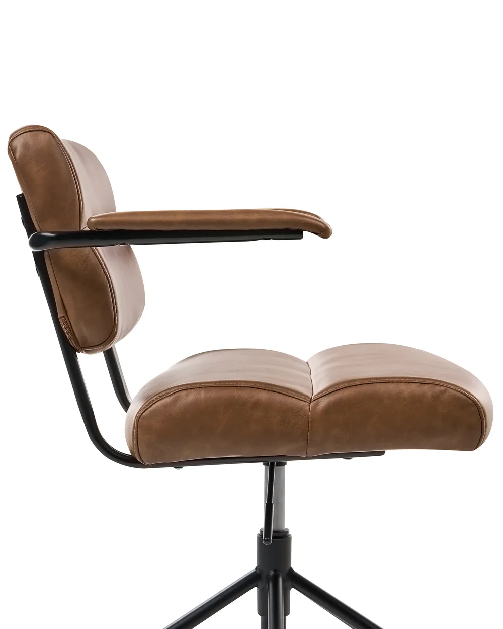 Desk Chair CANDOR Faux Leather Dark Brown_1059315