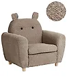 Kids Armchair Hippo MARIBO Boucle Brown