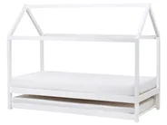 Kids Trundle Bed Pine Wood CRILLON 90 x 200 cm (EU Single) White_961916