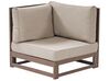 5 Seater Certified Acacia Wood Garden Corner Sofa Set Dark TIMOR II_852983