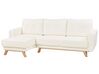 Right Hand Boucle Corner Sofa White SIRO_894712