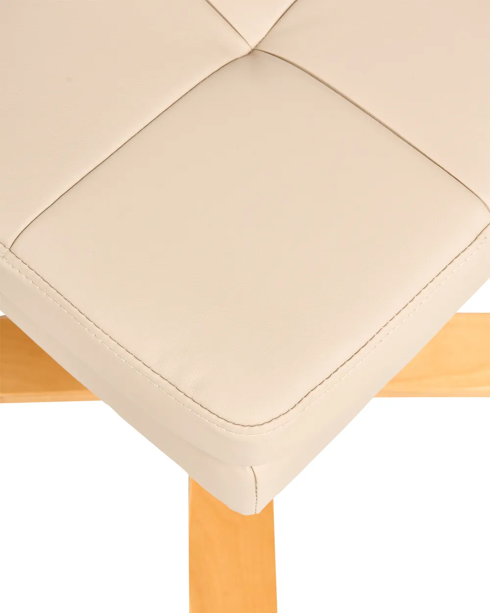 Recliner Chair EPSE with Footstool Faux Leather Beige_1003255