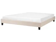 Bed without Headboard Fabric ROANNE 180 x 200 cm (EU Super King) Beige_724133