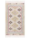 Teppich Jute mehrfarbig 80 x 150 cm orientalisches Muster Kurzflor TERKOS_852659