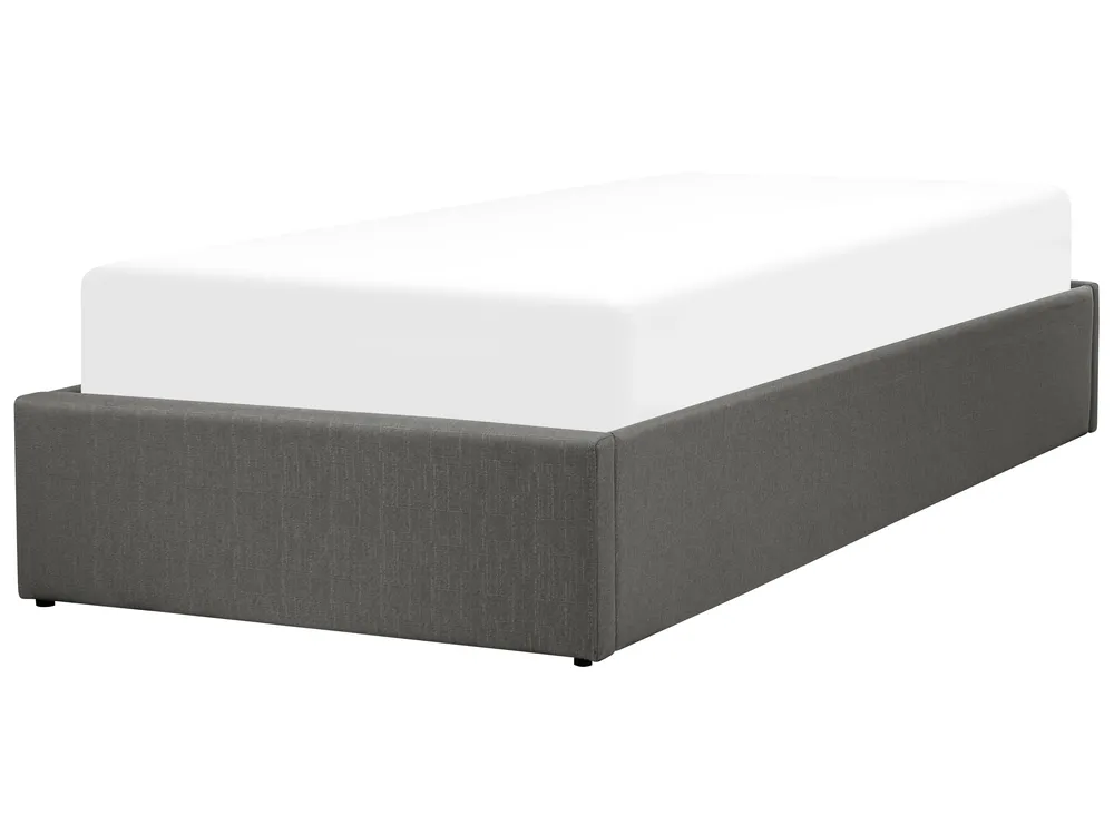 Opbergbed zonder hoofdbord DINAN Stof Donkergrijs 90 x 200 cm_721366