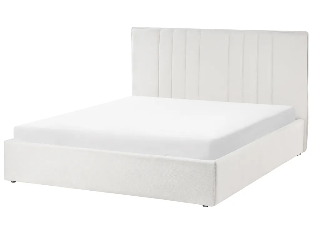 Ottoman Bed TARASCON Fabric Light Beige 140 x 200 cm (EU Double)_1021235