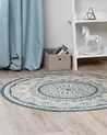 Okrúhly jutový koberec ⌀ 120 cm modrý ANADERE_840680