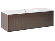 Wall Mounted Vanity Unit with Basin MADIDI Brown_1006185