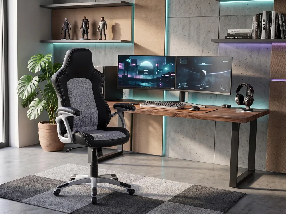 Office Chair EXPLORER Faux Leather Black_1079547