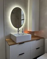 LED Bathroom Mirror VIRIAT 60 cm 80 cm Silver_961786