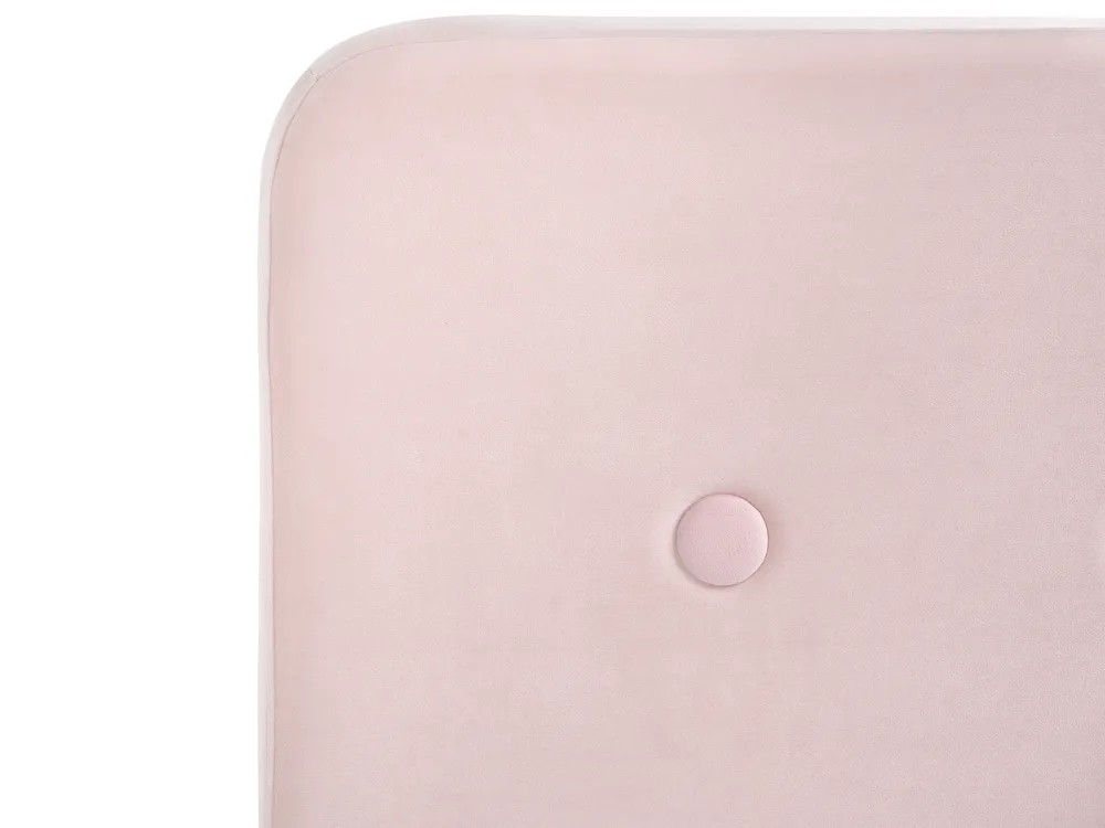 Bed Velvet RENNES 90 x 200 cm (EU Single) Pastel Pink_1068266