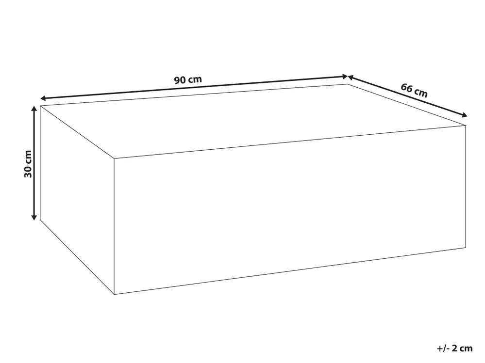 Coffee Table NOBRES 90 cm 66 cm Brown Marble_1192551