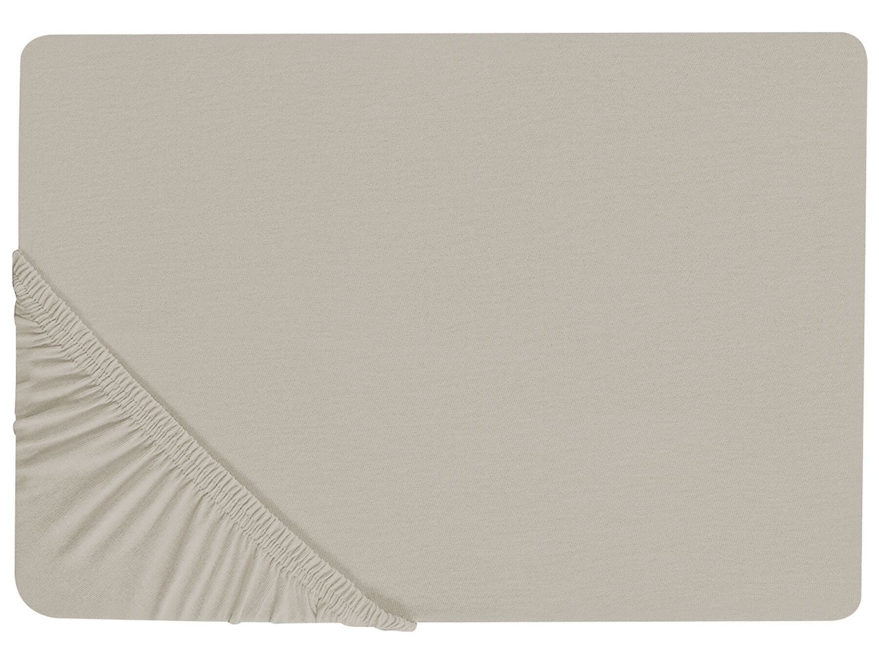 Bavlněné prostěradlo 160 x 200 cm béžové/šedé JANBU_845208
