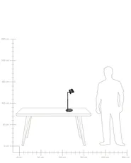 Wireless LED Table Lamp LIBRA with Dimmer Black_1018928