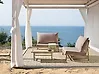 Garden Lounge Set with Table 2 Seater TODI Bamboo Taupe