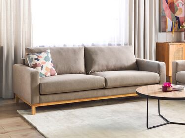 3-seters sofa stoff taupe SIGGARD