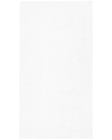 Vloerkleed polyester wit 80 x 150 cm DEMRE