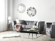 Living Room Set 5 Seater GAULA Velvet Grey_720518