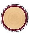 Rug MARTS Dark Red ø 200 cm Jute