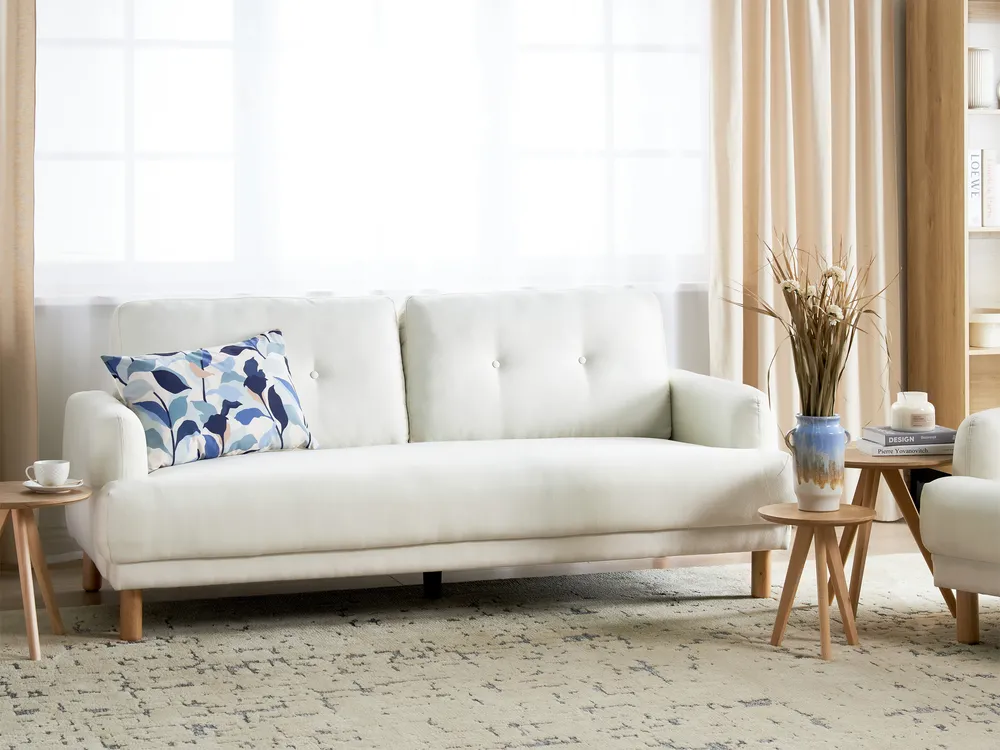 Sofa 3 Seater TUVE Fabric Off-White