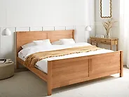 Bed Wood CHAMPAGNAT 180 x 200 cm (EU Super King) Light Brown_1176476