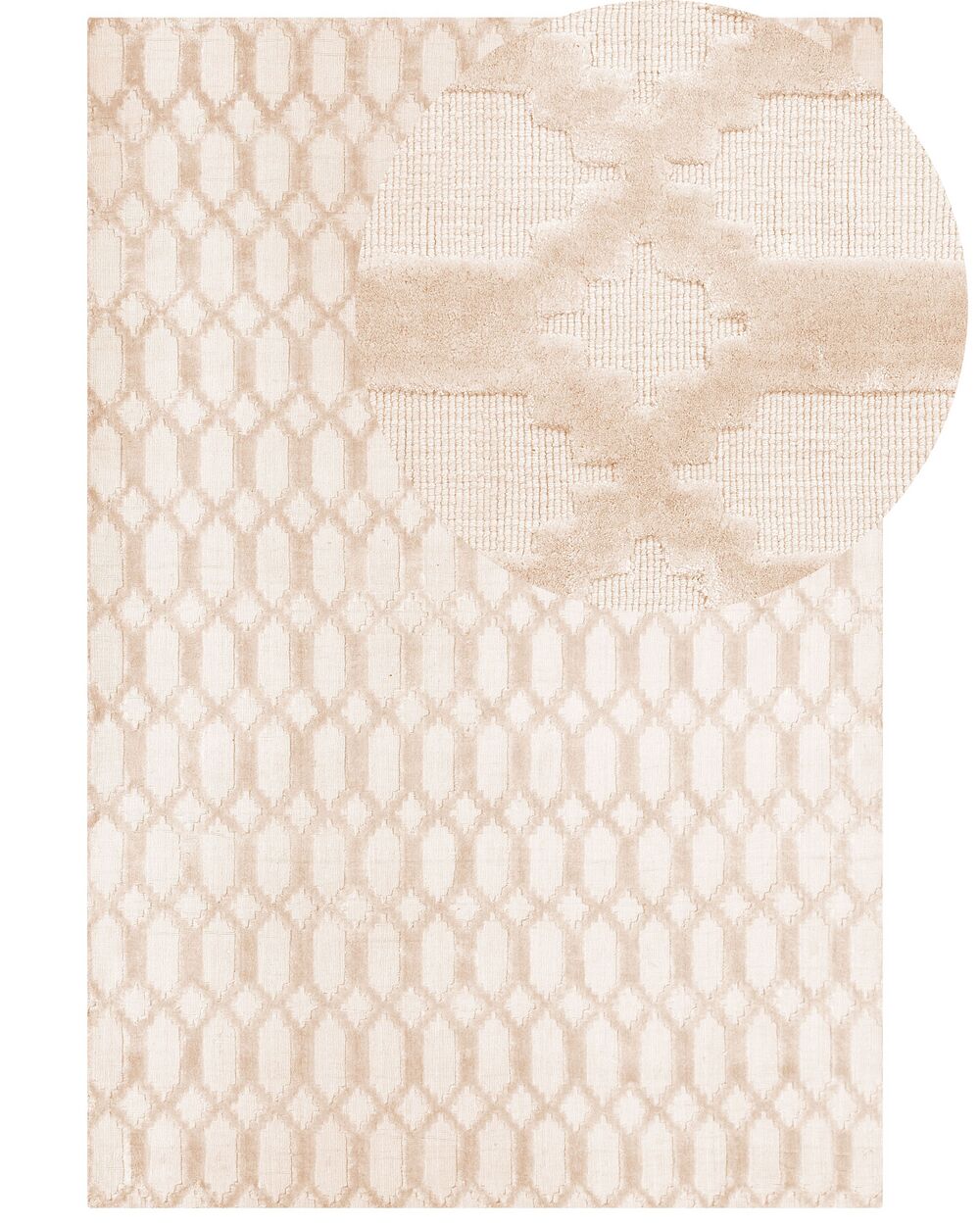 Teppich CIZRE Beige 140 x 200 cm Viskose