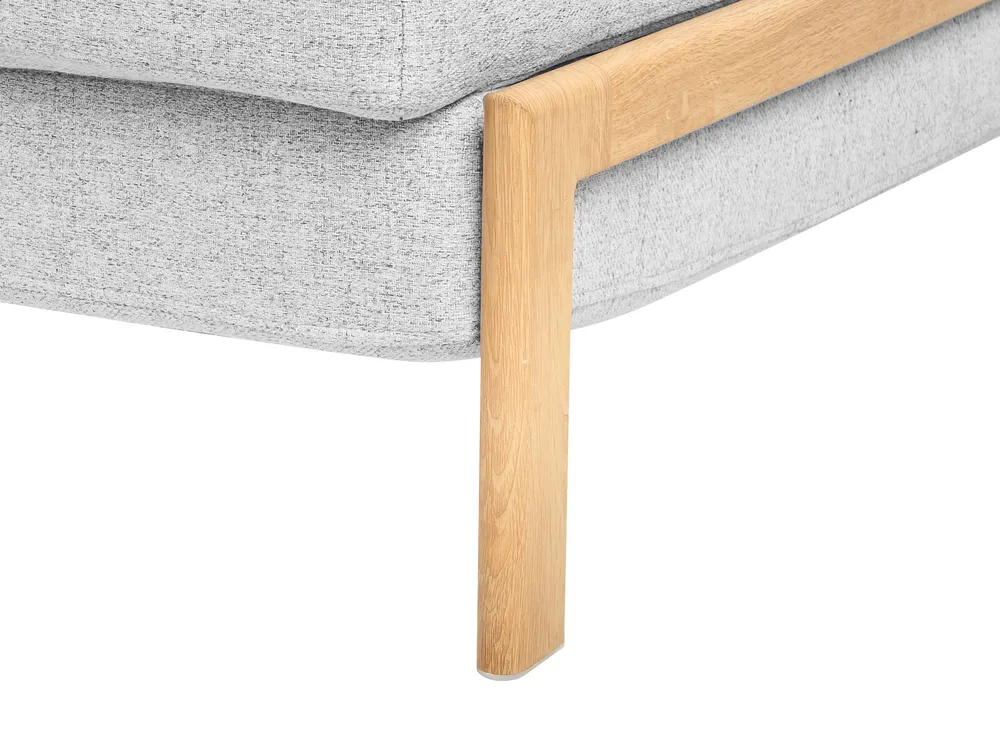 Set da salotto 3 posti EDLAND con Panca Tessuto Grigio chiaro_1040934