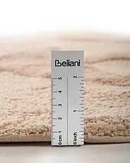 Kinderteppich IRINGAL  Hellbeige ø 120 cm Baumwolle_1155031