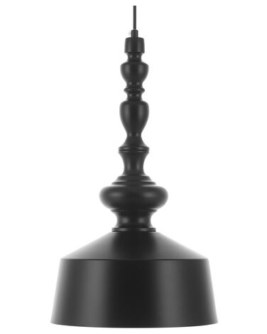 Metal Pendant Lamp Black DRIVA