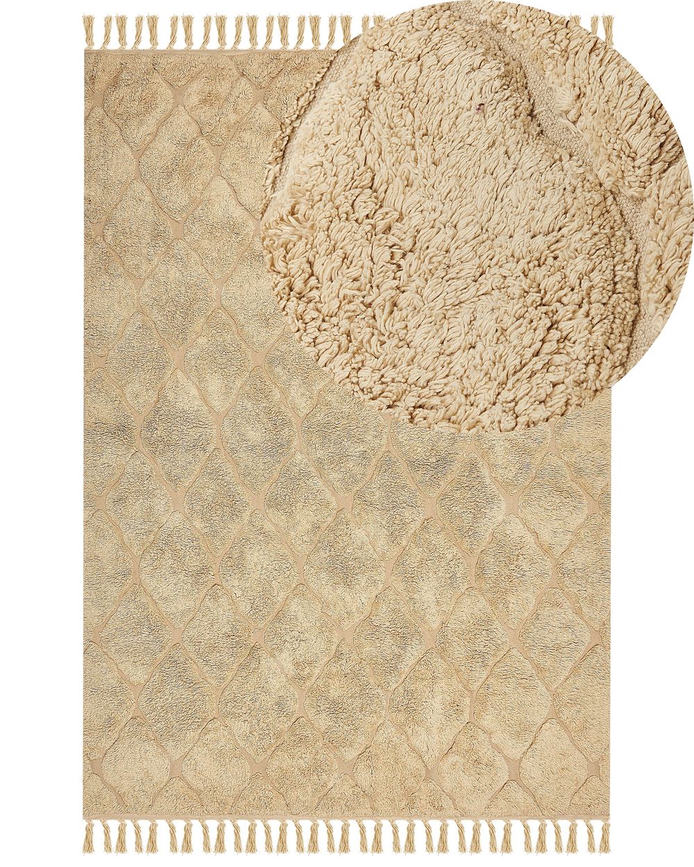 Tapis SANLIURFA Beige 160 x 230 cm Coton