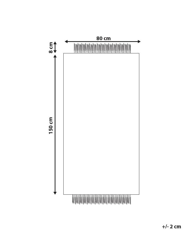 Wool Area Rug 80 x 150 cm Black and White KETENLI_847443