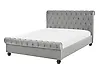 Cama Terciopelo AVALLON 140 x 200 cm Gris