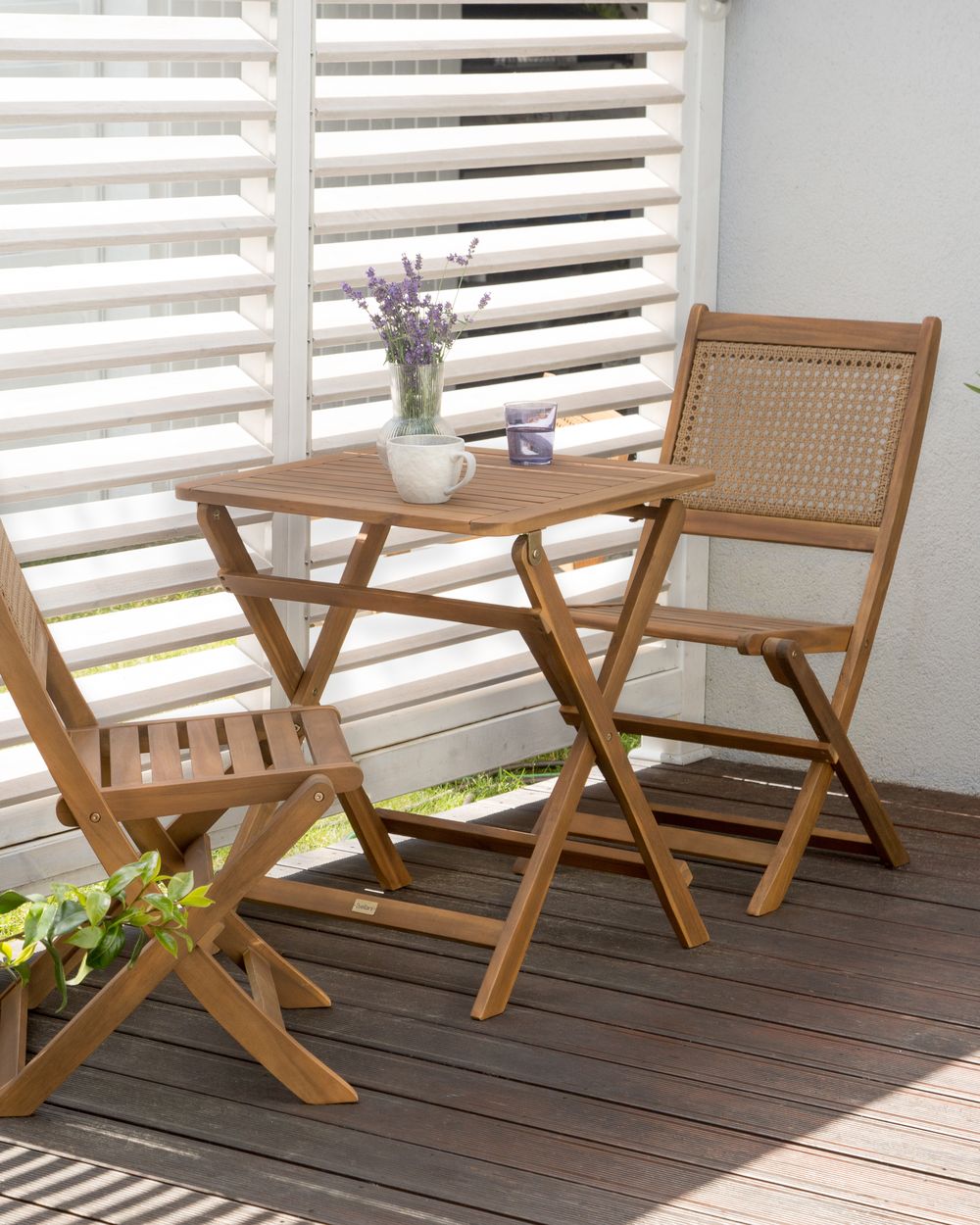 Conjunto de 2 sillas de jardín PARAGGI Madera de acacia certificada Marrón oscuro