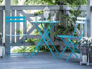 Steel Garden Bistro Set Blue FIORI