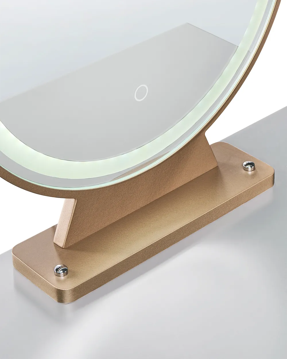 Dressing Table with Mirror and Stool FEDRY LED Grey_1107862