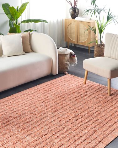 Cotton Area Rug 160 x 230 cm Orange MUGLA