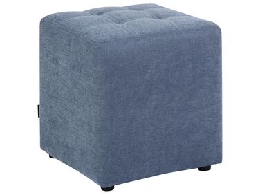 Fabric Footstool Blue KANSAS 