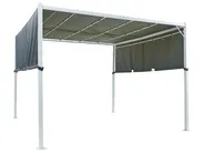Gazebo LED PARGA 310 cm 310 cm Metallo Grigio_900889