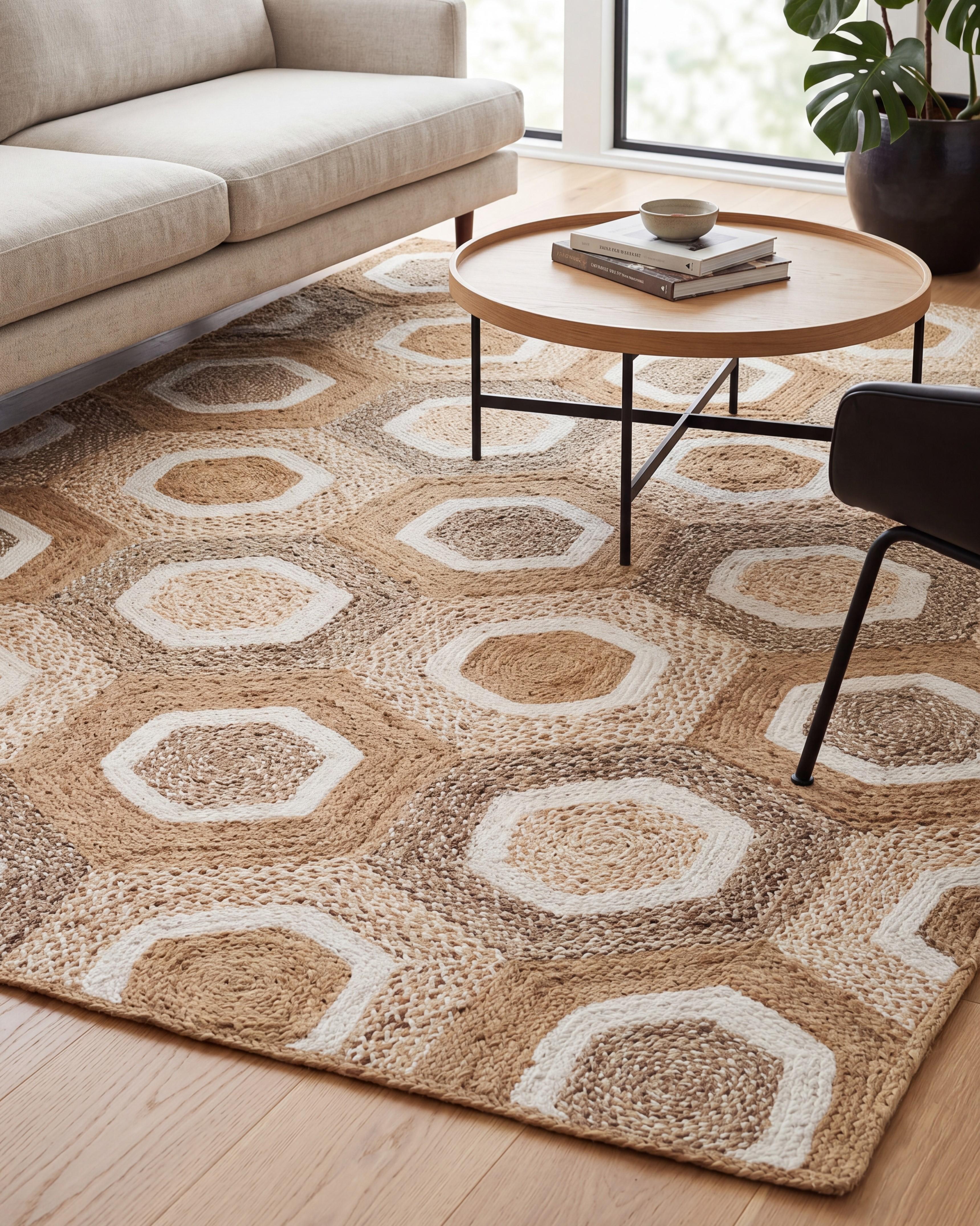 Rug BASOREN Beige 200 x 300 cm Jute