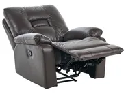 Manual Recliner Living Room Set 6 Seater BERGEN Faux Leather Brown_681642