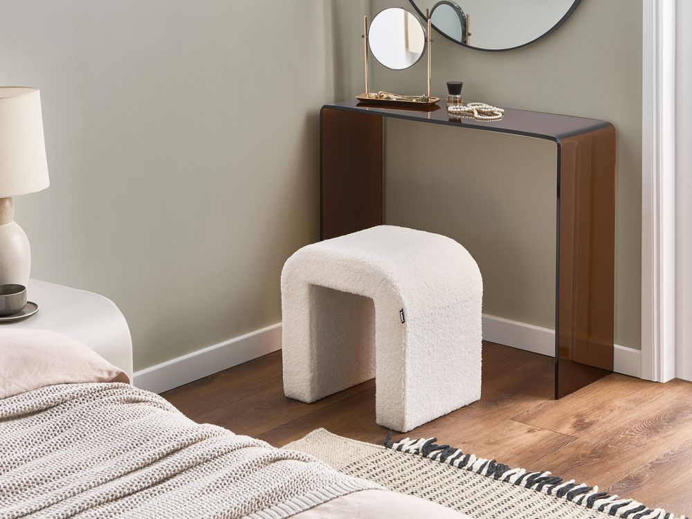 Pouffe ESTES Boucle Off-White
