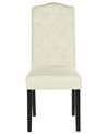 Set of 2 Fabric Dining Chairs Cream SHIRLEY_781779