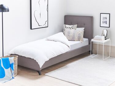 Fabric EU Single Size Bed Grey AMBASSADOR