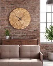 Wall Clock VAIGAI 59 cm Metal Gold_1094829