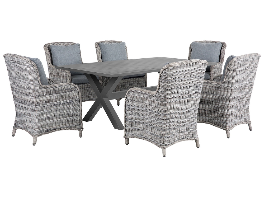 Rattan garden furniture 6 piece sale