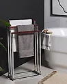 Towel Stand CHARRAS Metal Silver