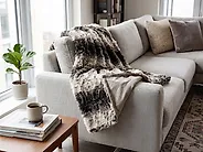 Coperta TAZA Tessuto 150 x 200 cm Grigio_1177980