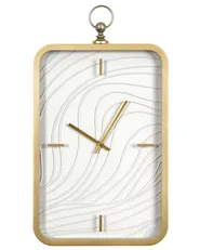 Horloge murale MOLIENS 32 cm Blanc/doré_1146719