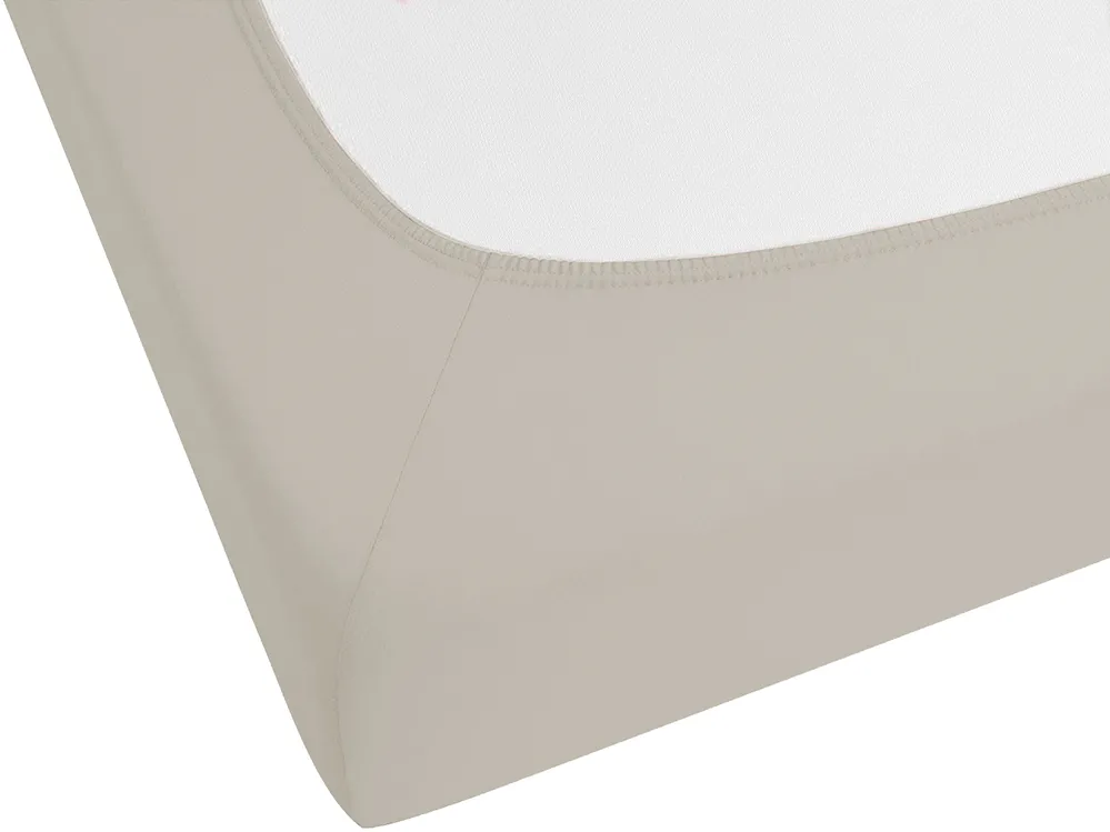 Fitted Sheet JANBU 200 x 200 cm Cotton Taupe_845199