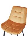 Sæt med 2 spisebordsstole velour orange MELROSE II_885792